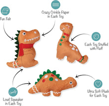 Load image into Gallery viewer, Fringe Studio- "Baking Spirits Bright" 3 Piece Christmas Dog Toy Set