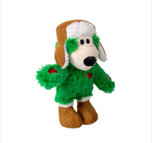 Load image into Gallery viewer, Holiday Wild Knots Bear Plush Dog Toy M/L