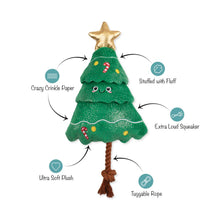 Load image into Gallery viewer, Fringe Studio- "Fir Real Fun Ahead" Christmas Plush Dog Toy