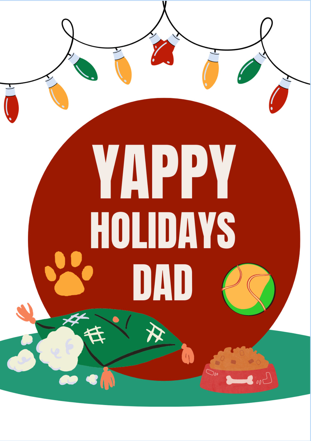 Yappy Holidays Dad Card