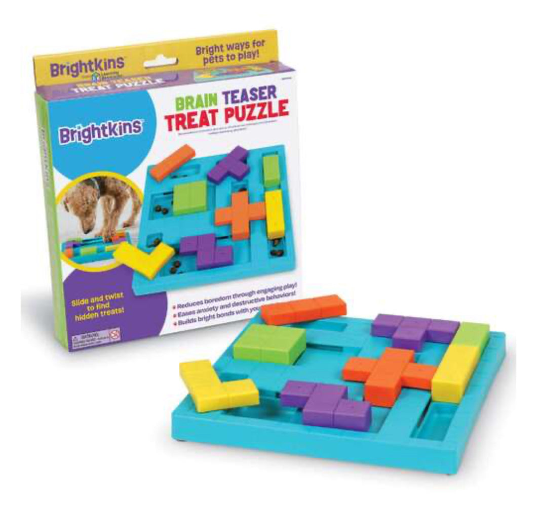 Brightkins Brain Teaser Interactive Dog Treat & Food Puzzle