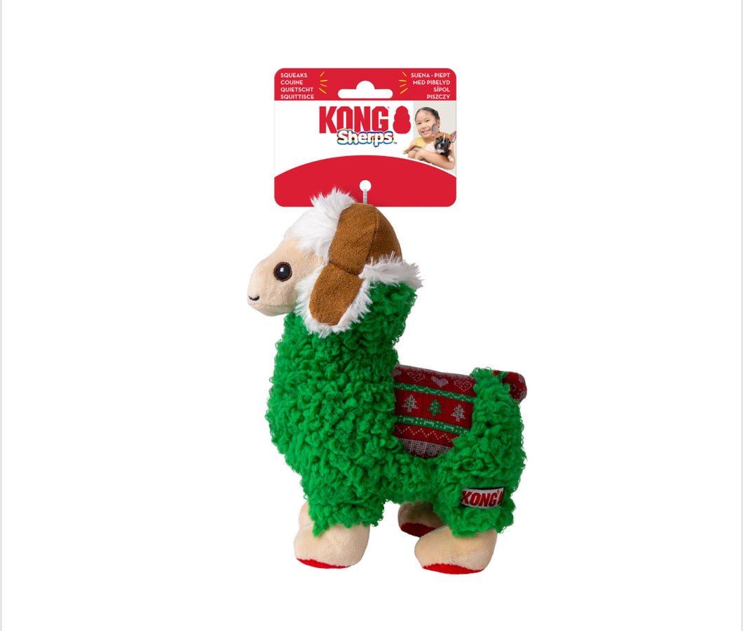 Kong Holiday Sherps Llama Plush Dog Toy