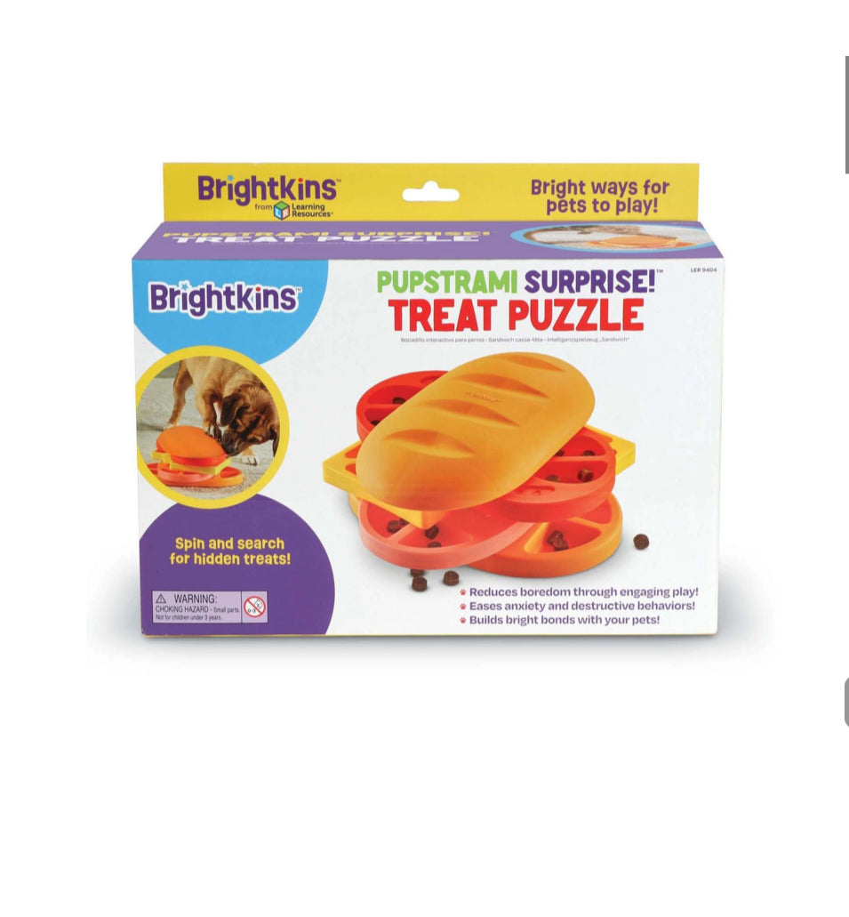 Brightkins Pupstrami Surprise! Interactive Dog Treat & Food Puzzle Toy