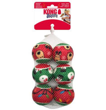 Load image into Gallery viewer, KONG Christmas Holiday SqueakAir Balls Dog Toy - Pack of 6
