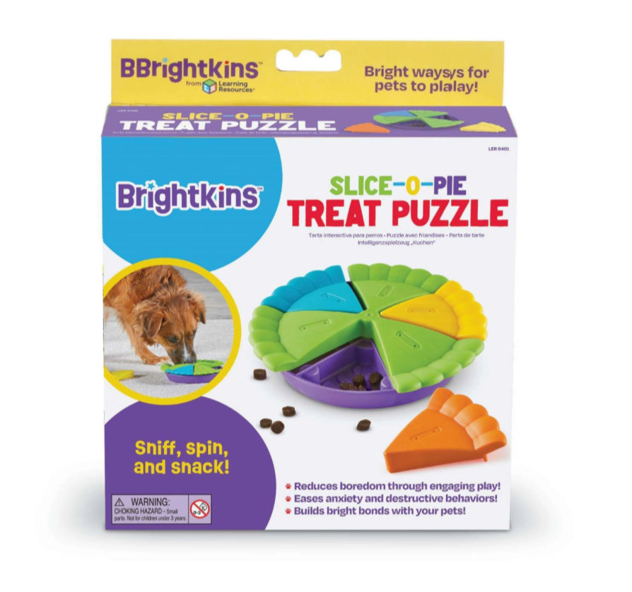 Brightkins Slice of Pie Interactive Treat & Food Puzzle Toy