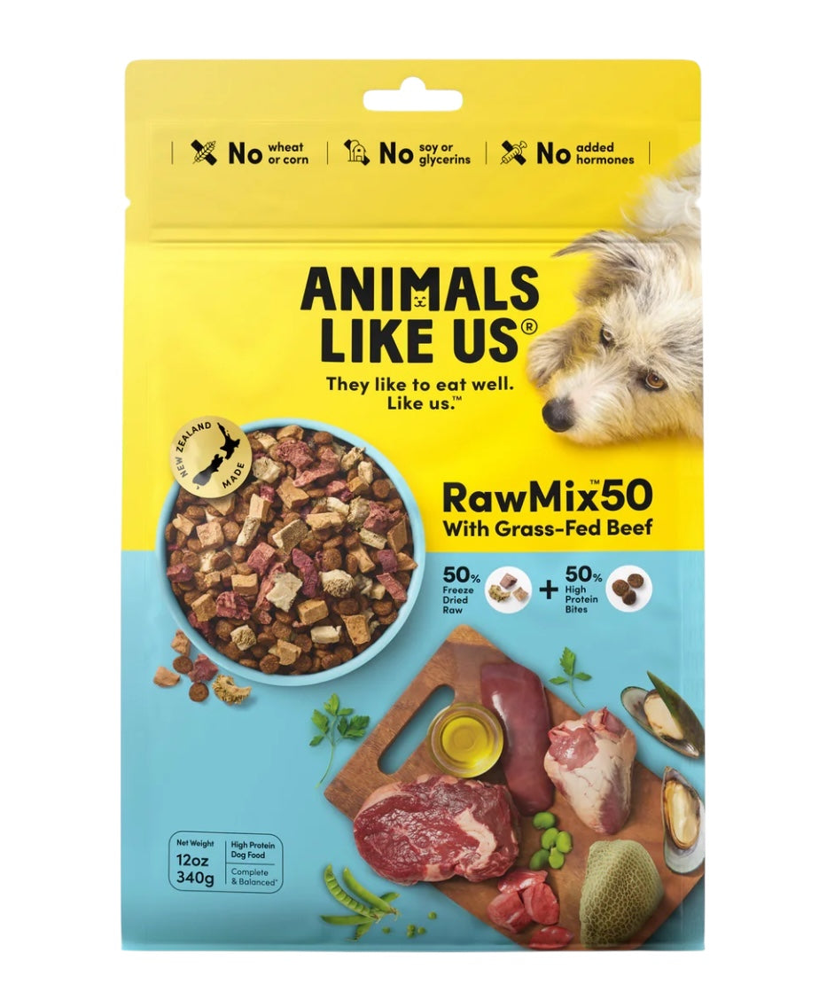 Animals Like Us RawMix50 with Grass-Fed Beef Dog Food 340g