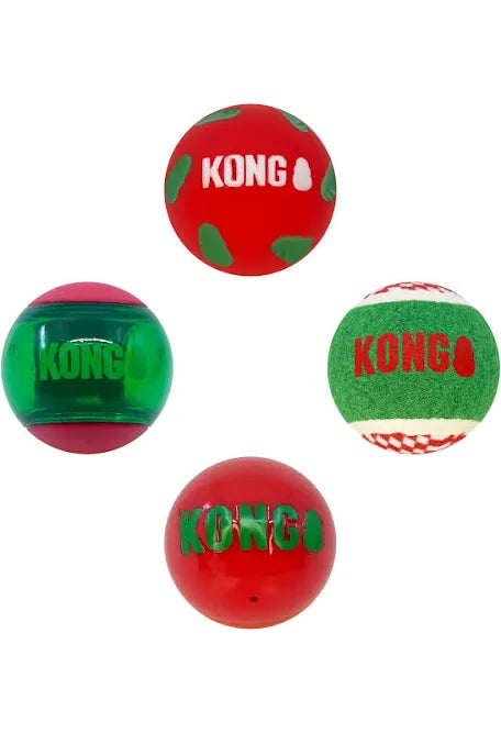 KONG Christmas Balls 4 pack